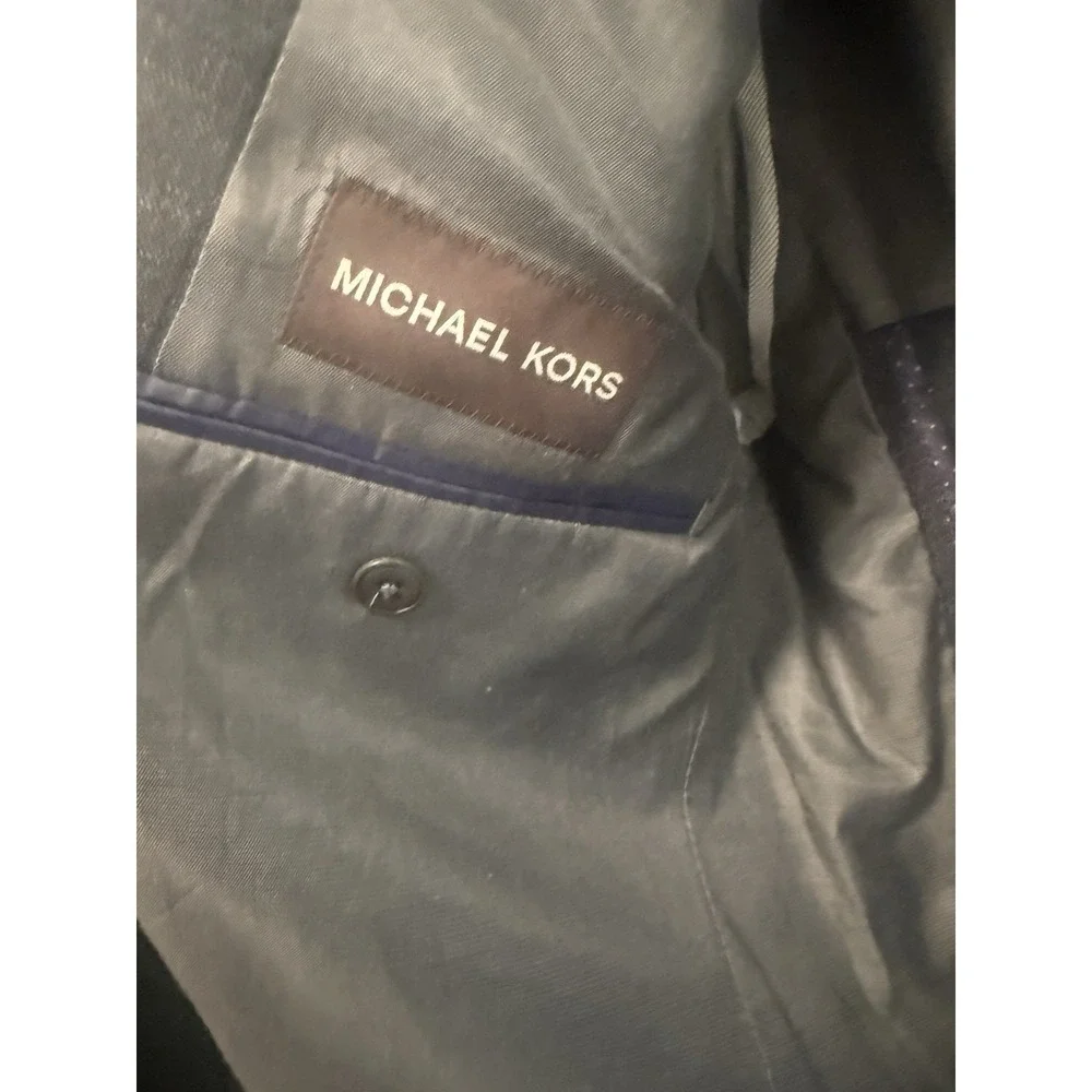 Michael‎ Kors Men's Size 42R Dark Gray Modern-Fit Double Vent Wool Suit Jacket